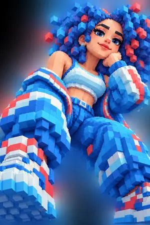 mesh-86305 stilinde kadın portresi